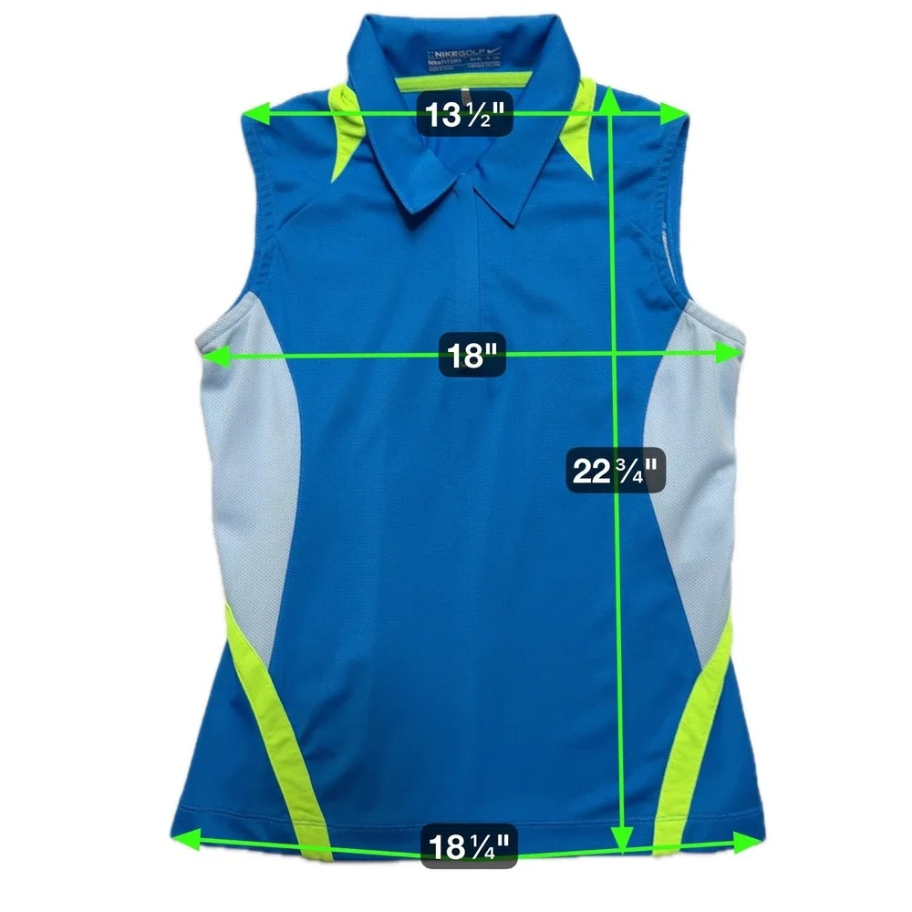 Nike Golf FitDry‎ Women's Small Sleeveless Polo Blue